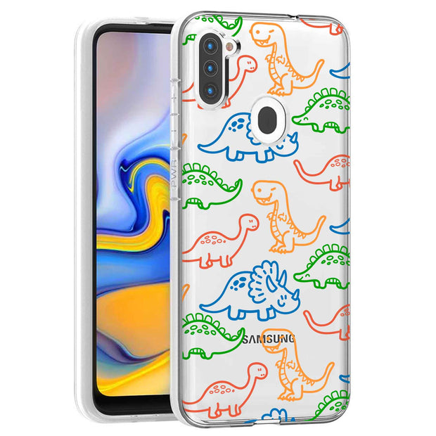 Dinosaur Cute 3 Print Slim Cover For Samsung Galaxy A (A42, A35, A25, A15, A11, A03S), Print in USA