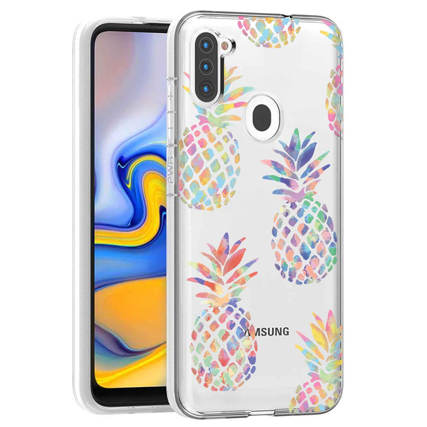 Pineapple Print Slim Cover For Samsung Galaxy A (A42, A35, A25, A15, A11, A03S), Print in USA