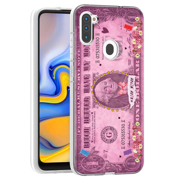 Rich Bitch Print Slim Cover For Samsung Galaxy A (A42, A35, A25, A15, A11, A03S), Print in USA