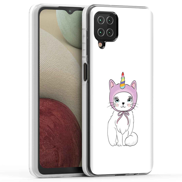 Unicorn Kitty Print Slim Cover For Samsung Galaxy A (A42, A35, A25, A15, A11, A03S), Print in USA