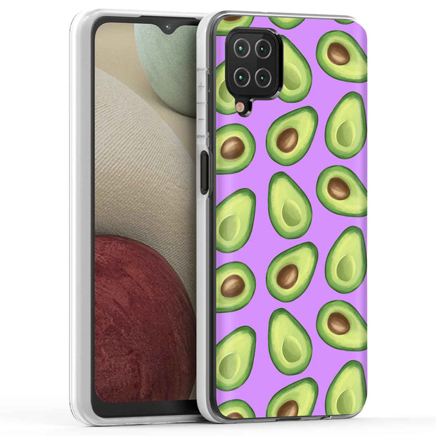 Green Avocado Print Slim Cover For Samsung Galaxy A (A42, A35, A25, A15, A11, A03S), Print in USA