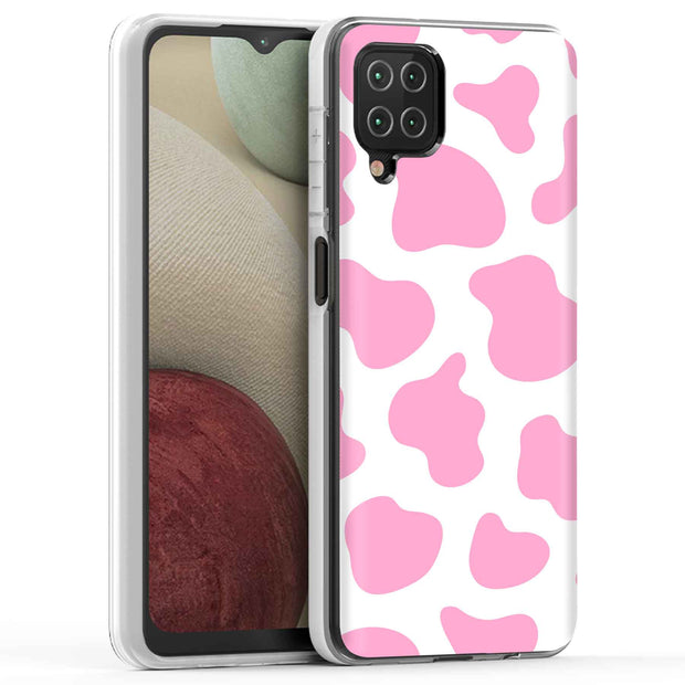 Cow Shape Pink Print Slim Cover For Samsung Galaxy A (A42, A35, A25, A15, A11, A03S), Print in USA