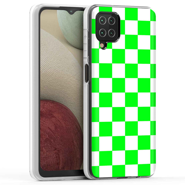 Bright Checker Print Slim Cover For Samsung Galaxy A (A42, A35, A25, A15, A11, A03S), Print in USA