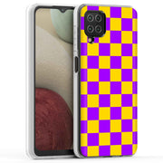 Yellow Checker Print Slim Cover For Samsung Galaxy A (A42, A35, A25, A15, A11, A03S), Print in USA