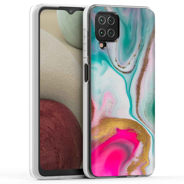 Colorful Marble Print Slim Cover For Samsung Galaxy A (A42, A35, A25, A15, A11, A03S), Print in USA