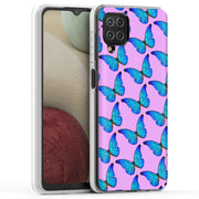 Blue Butterfly Print Slim Cover For Samsung Galaxy A (A42, A35, A25, A15, A11, A03S), Print in USA