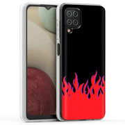 Red Flames Print Slim Cover For Samsung Galaxy A (A42, A35, A25, A15, A11, A03S), Print in USA