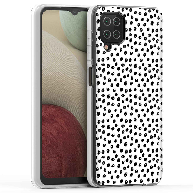 Polka Dots Blk Print Slim Cover For Samsung Galaxy A (A42, A35, A25, A15, A11, A03S), Print in USA