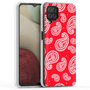 Paisley Red Print Slim Cover For Samsung Galaxy A (A42, A35, A25, A15, A11, A03S), Print in USA
