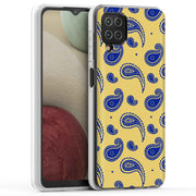 Paisley Yellow Print Slim Cover For Samsung Galaxy A (A42, A35, A25, A15, A11, A03S), Print in USA