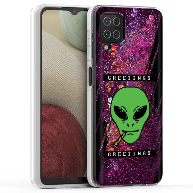 Alien Weed Print Slim Cover For Samsung Galaxy A (A42, A35, A25, A15, A11, A03S), Print in USA