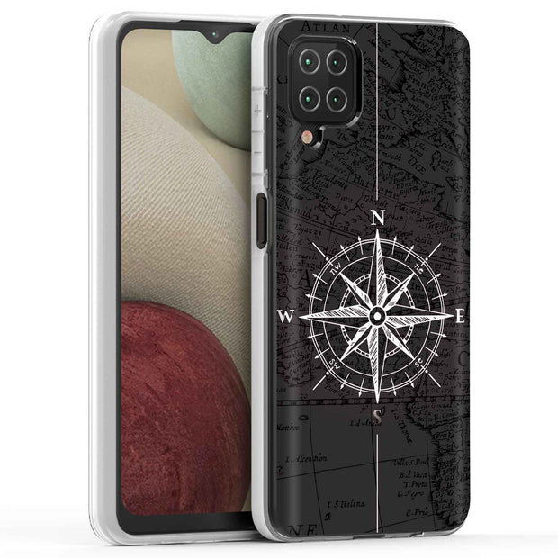 Map Compass Print Slim Cover For Samsung Galaxy A (A42, A35, A25, A15, A11, A03S), Print in USA