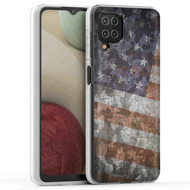 American Flag 2 Print Slim Cover For Samsung Galaxy A (A42, A35, A25, A15, A11, A03S), Print in USA