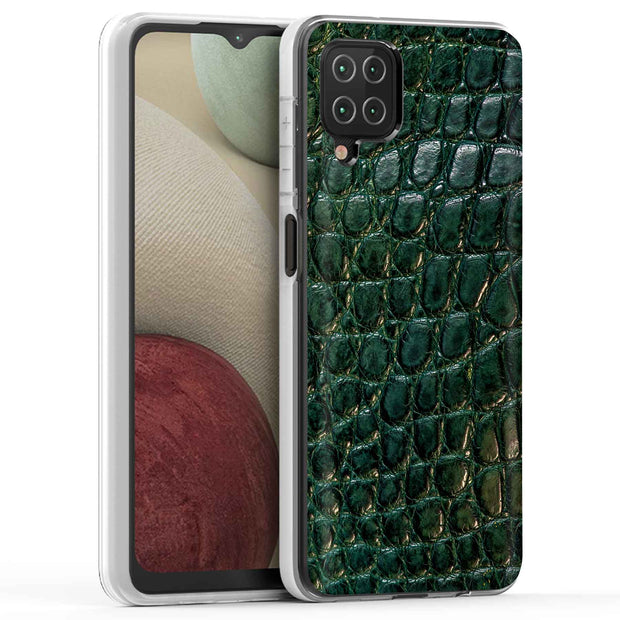 Green Alligator Print Slim Cover For Samsung Galaxy A (A42, A35, A25, A15, A11, A03S), Print in USA