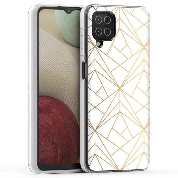 Golden Pattern Print Slim Cover For Samsung Galaxy A (A42, A35, A25, A15, A11, A03S), Print in USA