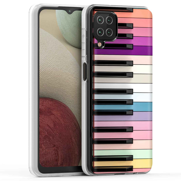 Rainbow Piano Print Slim Cover For Samsung Galaxy A (A42, A35, A25, A15, A11, A03S), Print in USA