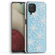 Snowflake Blue Print Slim Cover For Samsung Galaxy A (A42, A35, A25, A15, A11, A03S), Print in USA