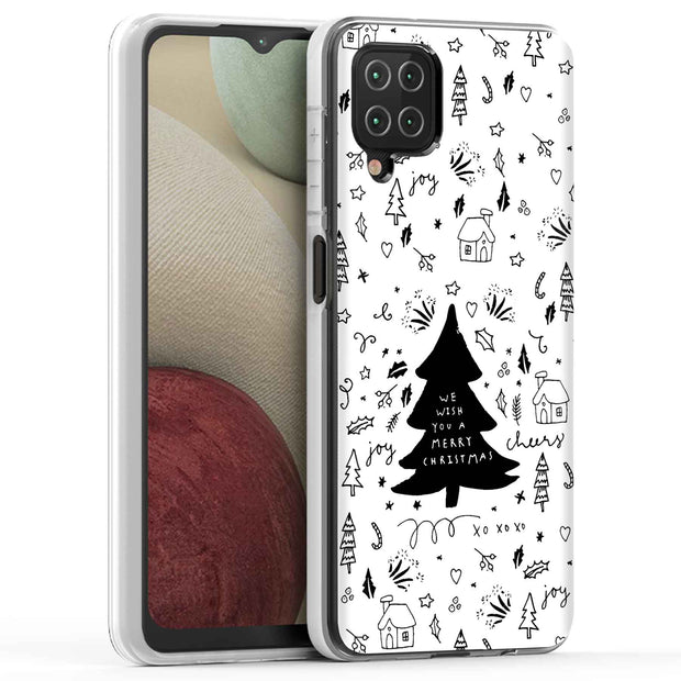 Wish You A Xmas Print Slim Cover For Samsung Galaxy A (A42, A35, A25, A15, A11, A03S), Print in USA