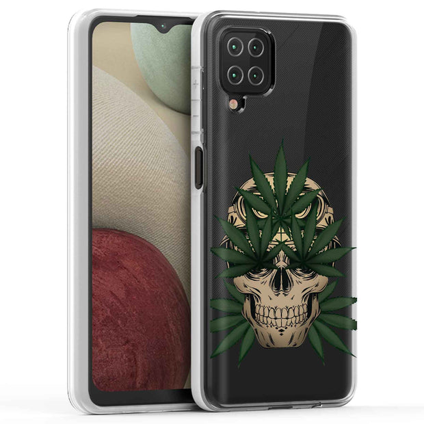 Marijuana Skull Print Slim Cover For Samsung Galaxy A (A42, A35, A25, A15, A11, A03S), Print in USA