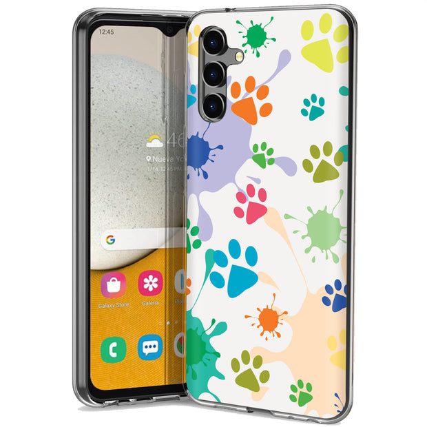 Paw Color  Print Slim Cover For Samsung Galaxy A (A42, A35, A25, A15, A11, A03S), Print in USA