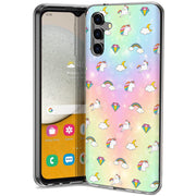 Rainbow Unicorn Print Slim Cover For Samsung Galaxy A (A42, A35, A25, A15, A11, A03S), Print in USA