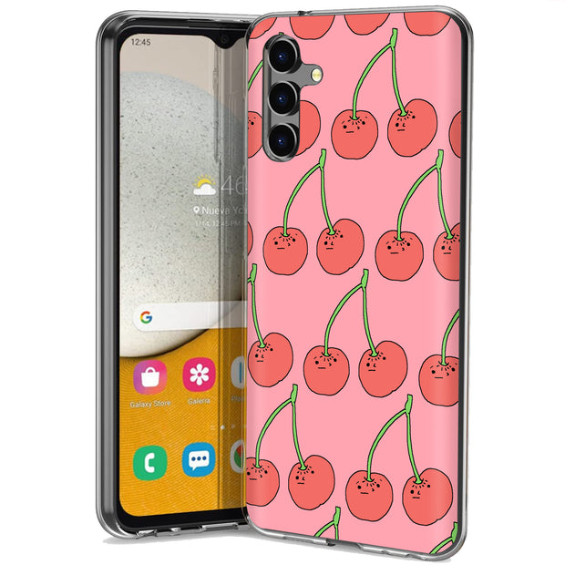 Cherry Print Slim Cover For Samsung Galaxy A (A42, A35, A25, A15, A11, A03S), Print in USA