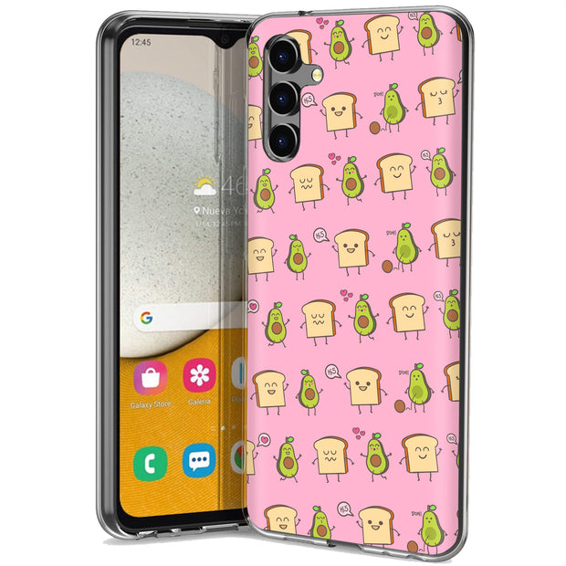 Pink Avocado Print Slim Cover For Samsung Galaxy A (A42, A35, A25, A15, A11, A03S), Print in USA