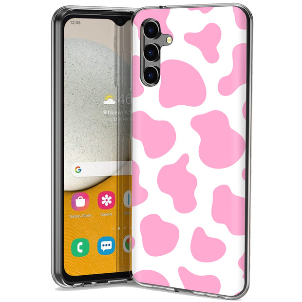 Cow Shape Pink Print Slim Cover For Samsung Galaxy A (A42, A35, A25, A15, A11, A03S), Print in USA