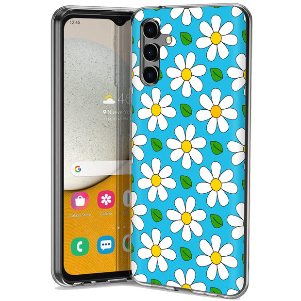 Daisy Pattern Print Slim Cover For Samsung Galaxy A (A42, A35, A25, A15, A11, A03S), Print in USA