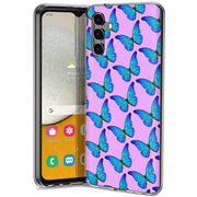 Blue Butterfly Print Slim Cover For Samsung Galaxy A (A42, A35, A25, A15, A11, A03S), Print in USA