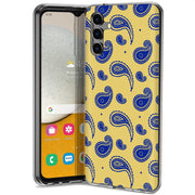 Paisley Yellow Print Slim Cover For Samsung Galaxy A (A42, A35, A25, A15, A11, A03S), Print in USA