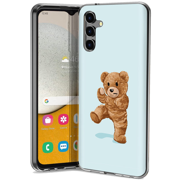 Teddy Fight Print Slim Cover For Samsung Galaxy A (A42, A35, A25, A15, A11, A03S), Print in USA