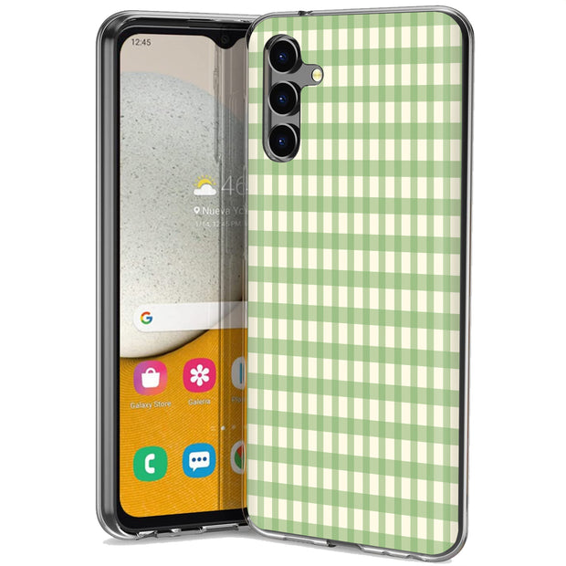 Green Lines Print Slim Cover For Samsung Galaxy A (A42, A35, A25, A15, A11, A03S), Print in USA