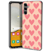 Red Hearts Print Slim Cover For Samsung Galaxy A (A42, A35, A25, A15, A11, A03S), Print in USA