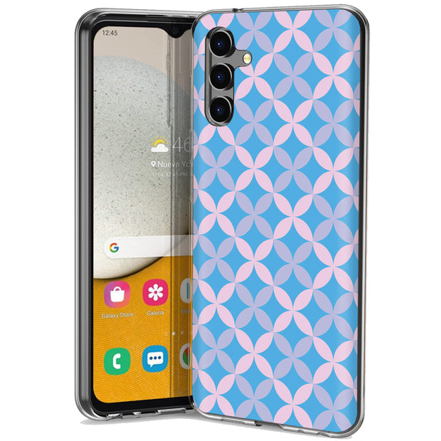 Petals Blue Print Slim Cover For Samsung Galaxy A (A42, A35, A25, A15, A11, A03S), Print in USA