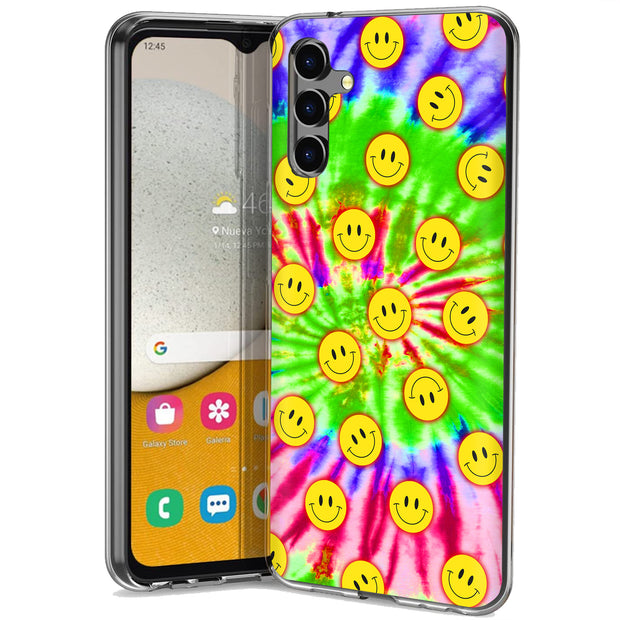 Tie Dye Smile Print Slim Cover For Samsung Galaxy A (A42, A35, A25, A15, A11, A03S), Print in USA