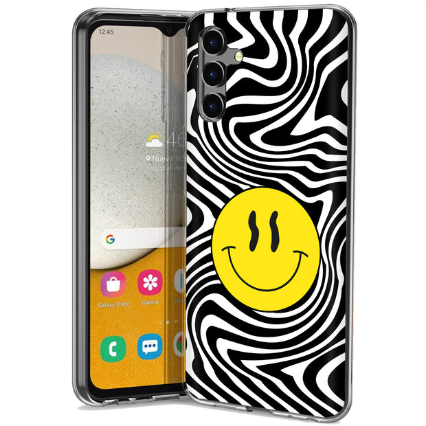 Trippy Smiley Print Slim Cover For Samsung Galaxy A (A42, A35, A25, A15, A11, A03S), Print in USA