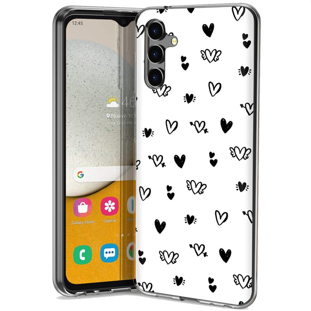 Flying Hearts Print Slim Cover For Samsung Galaxy A (A42, A35, A25, A15, A11, A03S), Print in USA