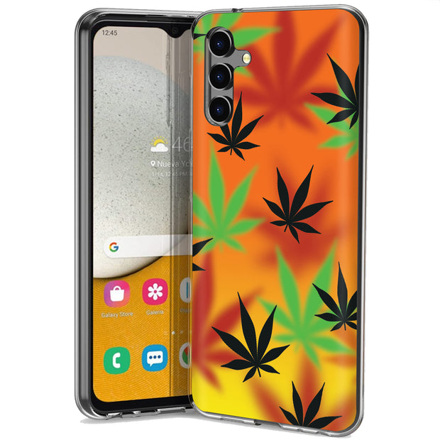 Color Marijuana Print Slim Cover For Samsung Galaxy A (A42, A35, A25, A15, A11, A03S), Print in USA