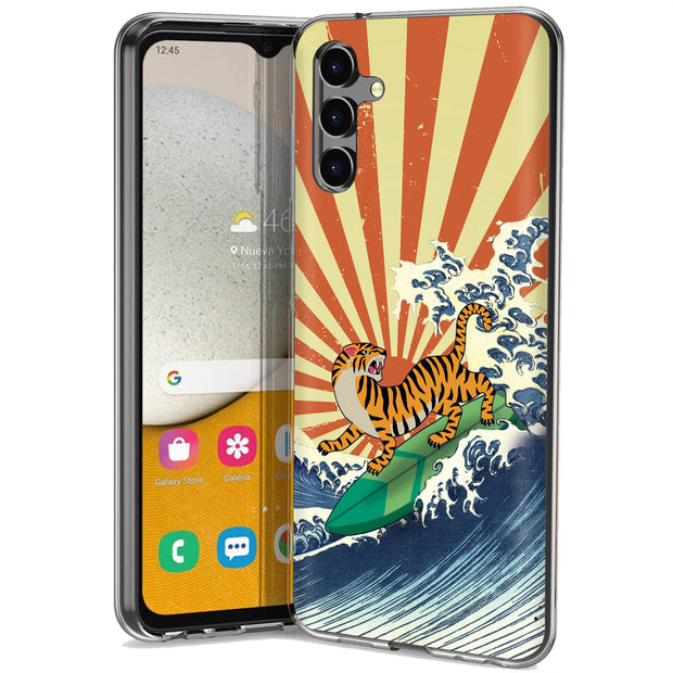 Japanese Tiger Print Slim Cover For Samsung Galaxy A (A42, A35, A25, A15, A11, A03S), Print in USA