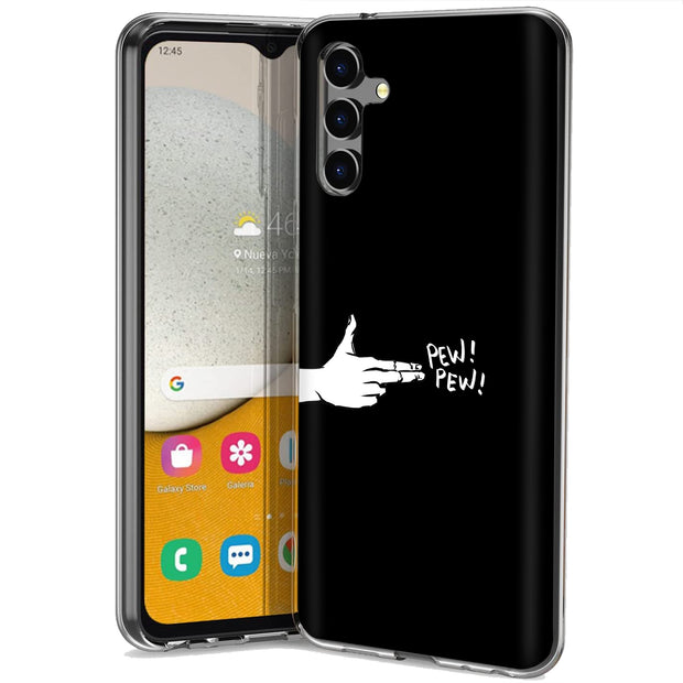 Pew Pew Hand Print Slim Cover For Samsung Galaxy A (A42, A35, A25, A15, A11, A03S), Print in USA