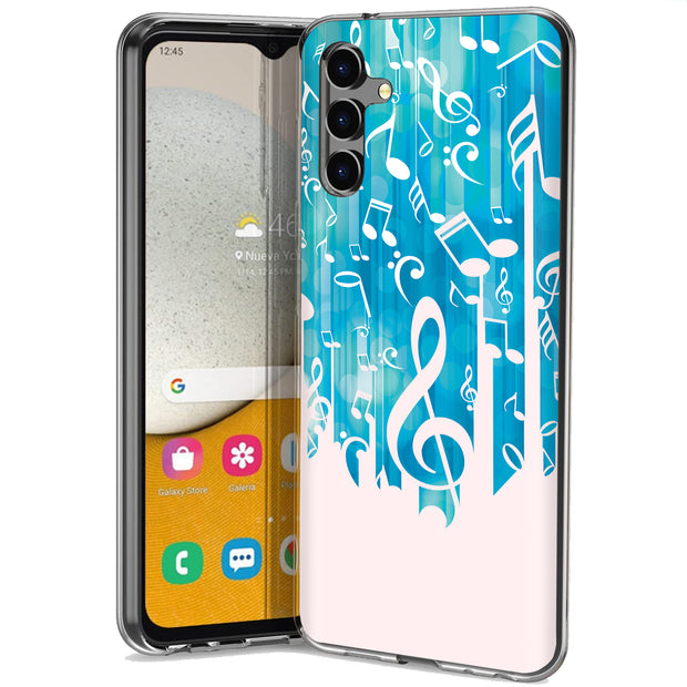 Music Note Print Slim Cover For Samsung Galaxy A (A42, A35, A25, A15, A11, A03S), Print in USA