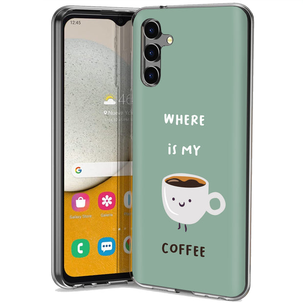 Where My Coffee Print Slim Cover For Samsung Galaxy A (A42, A35, A25, A15, A11, A03S), Print in USA