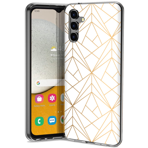 Golden Pattern Print Slim Cover For Samsung Galaxy A (A42, A35, A25, A15, A11, A03S), Print in USA