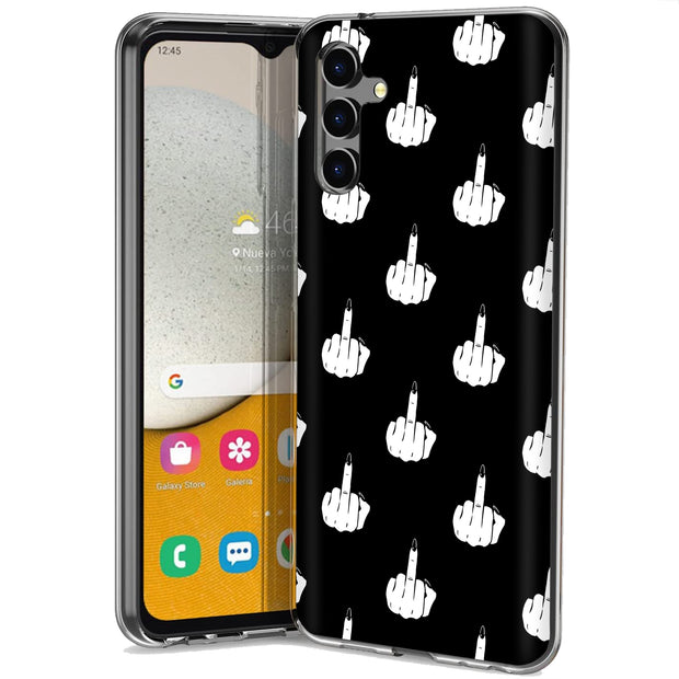 Edgy Finger Print Slim Cover For Samsung Galaxy A (A42, A35, A25, A15, A11, A03S), Print in USA