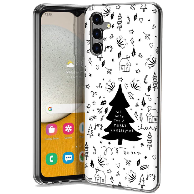 Wish You A Xmas Print Slim Cover For Samsung Galaxy A (A42, A35, A25, A15, A11, A03S), Print in USA