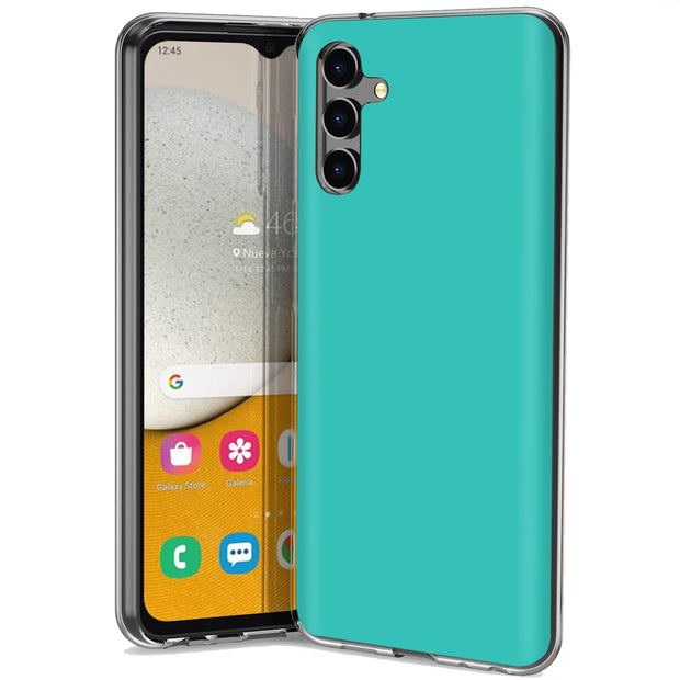 Cyan Green Print Slim Cover For Samsung Galaxy A (A42, A35, A25, A15, A11, A03S), Print in USA