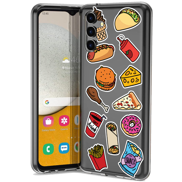 Food Collage Print Slim Cover For Samsung Galaxy A (A42, A35, A25, A15, A11, A03S), Print in USA