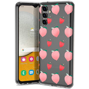 Pink Fruit Print Slim Cover For Samsung Galaxy A (A42, A35, A25, A15, A11, A03S), Print in USA