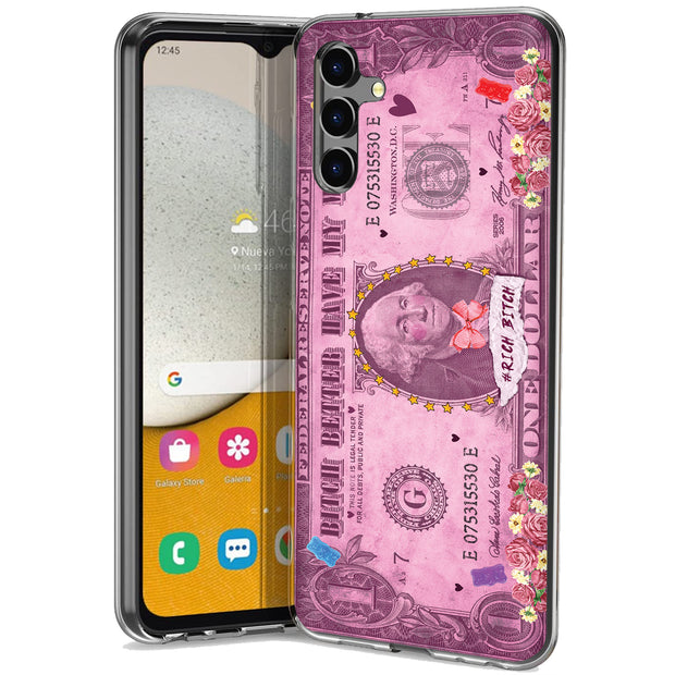 Rich Bitch Print Slim Cover For Samsung Galaxy A (A42, A35, A25, A15, A11, A03S), Print in USA